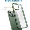 image:imageJETech Case for iPhone 13 Pro AntiYellowing Clear  Shockproof Protection Scratch Resistant Hard PC Back Durable Transparent TPU BumperAlpine Green