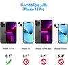 image:imageJETech Case for iPhone 13 Pro AntiYellowing Clear  Shockproof Protection Scratch Resistant Hard PC Back Durable Transparent TPU BumperBlack