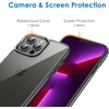 image:imageJETech Case for iPhone 13 Pro AntiYellowing Clear  Shockproof Protection Scratch Resistant Hard PC Back Durable Transparent TPU BumperBlack