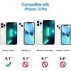 image:imageJETech Case for iPhone 13 Pro AntiYellowing Clear  Shockproof Protection Scratch Resistant Hard PC Back Durable Transparent TPU BumperClear