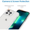 image:imageJETech Case for iPhone 13 Pro AntiYellowing Clear  Shockproof Protection Scratch Resistant Hard PC Back Durable Transparent TPU BumperClear