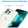 image:imageJETech Case for iPhone 13 Pro AntiYellowing Clear  Shockproof Protection Scratch Resistant Hard PC Back Durable Transparent TPU BumperMidnight Green