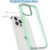 image:imageJETech Case for iPhone 13 Pro AntiYellowing Clear  Shockproof Protection Scratch Resistant Hard PC Back Durable Transparent TPU BumperMidnight Green