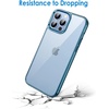 image:imageJETech Case for iPhone 13 Pro AntiYellowing Clear  Shockproof Protection Scratch Resistant Hard PC Back Durable Transparent TPU BumperNavy Blue