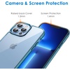 image:imageJETech Case for iPhone 13 Pro AntiYellowing Clear  Shockproof Protection Scratch Resistant Hard PC Back Durable Transparent TPU BumperNavy Blue