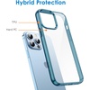 image:imageJETech Case for iPhone 13 Pro AntiYellowing Clear  Shockproof Protection Scratch Resistant Hard PC Back Durable Transparent TPU BumperNavy Blue