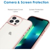 image:imageJETech Case for iPhone 13 Pro AntiYellowing Clear  Shockproof Protection Scratch Resistant Hard PC Back Durable Transparent TPU BumperRose Gold
