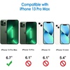 image:imageJETech Case for iPhone 13 Pro Max AntiYellowing Clear  Shockproof Protection Scratch Resistant Hard PC Back Durable Transparent TPU BumperAlpine Green