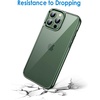 image:imageJETech Case for iPhone 13 Pro Max AntiYellowing Clear  Shockproof Protection Scratch Resistant Hard PC Back Durable Transparent TPU BumperAlpine Green