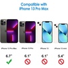 image:imageJETech Case for iPhone 13 Pro Max AntiYellowing Clear  Shockproof Protection Scratch Resistant Hard PC Back Durable Transparent TPU BumperBlack