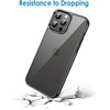 image:imageJETech Case for iPhone 13 Pro Max AntiYellowing Clear  Shockproof Protection Scratch Resistant Hard PC Back Durable Transparent TPU BumperBlack