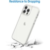 image:imageJETech Case for iPhone 13 Pro Max AntiYellowing Clear  Shockproof Protection Scratch Resistant Hard PC Back Durable Transparent TPU BumperClear