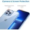 image:imageJETech Case for iPhone 13 Pro Max AntiYellowing Clear  Shockproof Protection Scratch Resistant Hard PC Back Durable Transparent TPU BumperSierra Blue