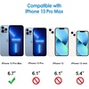 image:imageJETech Case for iPhone 13 Pro Max AntiYellowing Clear  Shockproof Protection Scratch Resistant Hard PC Back Durable Transparent TPU BumperSierra Blue