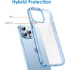 image:imageJETech Case for iPhone 13 Pro Max AntiYellowing Clear  Shockproof Protection Scratch Resistant Hard PC Back Durable Transparent TPU BumperSierra Blue
