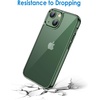 image:imageJETech Case for iPhone 13 mini AntiYellowing Clear  Shockproof Protection Scratch Resistant Hard PC Back Durable Transparent TPU BumperAlpine Green