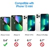 image:imageJETech Case for iPhone 13 mini AntiYellowing Clear  Shockproof Protection Scratch Resistant Hard PC Back Durable Transparent TPU BumperAlpine Green