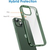 image:imageJETech Case for iPhone 13 mini AntiYellowing Clear  Shockproof Protection Scratch Resistant Hard PC Back Durable Transparent TPU BumperAlpine Green