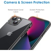 image:imageJETech Case for iPhone 13 mini AntiYellowing Clear  Shockproof Protection Scratch Resistant Hard PC Back Durable Transparent TPU BumperBlack