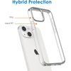 image:imageJETech Case for iPhone 13 mini AntiYellowing Clear  Shockproof Protection Scratch Resistant Hard PC Back Durable Transparent TPU BumperClear