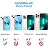 image:imageJETech Case for iPhone 13 mini AntiYellowing Clear  Shockproof Protection Scratch Resistant Hard PC Back Durable Transparent TPU BumperClear