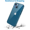 image:imageJETech Case for iPhone 13 mini AntiYellowing Clear  Shockproof Protection Scratch Resistant Hard PC Back Durable Transparent TPU BumperNavy Blue