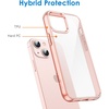 image:imageJETech Case for iPhone 13 mini AntiYellowing Clear  Shockproof Protection Scratch Resistant Hard PC Back Durable Transparent TPU BumperRose Gold