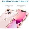 image:imageJETech Case for iPhone 13 mini AntiYellowing Clear  Shockproof Protection Scratch Resistant Hard PC Back Durable Transparent TPU BumperRose Gold