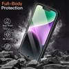 image:imageJETech Case for iPhone 14 360 Protection Black  Builtin Screen Protector AntiScratch 360 Degree Full Body RuggedBlack