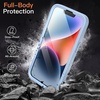 image:imageJETech Case for iPhone 14 360 Protection Black  Builtin Screen Protector AntiScratch 360 Degree Full Body RuggedLight Blue