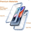 image:imageJETech Case for iPhone 14 360 Protection Black  Builtin Screen Protector AntiScratch 360 Degree Full Body RuggedLight Blue