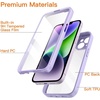 image:imageJETech Case for iPhone 14 360 Protection Black  Builtin Screen Protector AntiScratch 360 Degree Full Body RuggedLight Purple