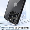 image:imageJETech Case for iPhone 14 Pro Deep Purple  Solid Color Matte TPU Frame Scratch Resistant Clear Back Phone CoverSpace Black