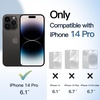 image:imageJETech Case for iPhone 14 Pro Deep Purple  Solid Color Matte TPU Frame Scratch Resistant Clear Back Phone CoverSpace Black
