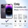 image:imageJETech Case for iPhone 14 Pro Max Deep Purple  Solid Color Matte TPU Frame Scratch Resistant Clear Back Phone CoverDeep Purple