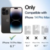 image:imageJETech Case for iPhone 14 Pro Max Deep Purple  Solid Color Matte TPU Frame Scratch Resistant Clear Back Phone CoverSpace Black