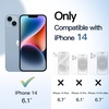 image:imageJETech Case for iPhone 14 Purple  Solid Color Matte TPU Frame Scratch Resistant Clear Back Phone CoverLight Blue