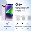 image:imageJETech Case for iPhone 14 Purple  Solid Color Matte TPU Frame Scratch Resistant Clear Back Phone CoverPurple