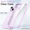 image:imageJETech Case for iPhone 14 Purple  Solid Color Matte TPU Frame Scratch Resistant Clear Back Phone CoverPurple