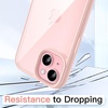 image:imageJETech Case for iPhone 15 Plus Pink  Solid Color Matte TPU Frame Scratch Resistant Clear Back Phone CoverPink