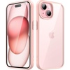 image:imageJETech Case for iPhone 15 Plus Pink  Solid Color Matte TPU Frame Scratch Resistant Clear Back Phone CoverPink