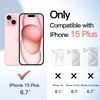 image:imageJETech Case for iPhone 15 Plus Pink  Solid Color Matte TPU Frame Scratch Resistant Clear Back Phone CoverPink