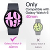 image:imageJETech Case with Screen Protector for Samsung Galaxy Watch 6 40mm Black  Builtin Tempered Glass High Touch Sensitivity Full Protection Hard PC DesignBlack
