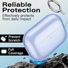 image:imageJETech Clear Case for AirPods Pro 3 AntiScratch Clear  Cover Soft Transparent TPU Shockproof Protection Keychain IncludedBlue