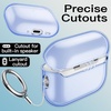 image:imageJETech Clear Case for AirPods Pro 3 AntiScratch Clear  Cover Soft Transparent TPU Shockproof Protection Keychain IncludedBlue