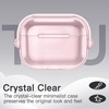 image:imageJETech Clear Safety Lock Case for AirPods Pro 3 Clear  Cover Soft Transparent TPU Shockproof Protection AntiScratch Design Keychain IncludedPink