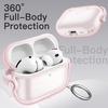 image:imageJETech Clear Safety Lock Case for AirPods Pro 3 Clear  Cover Soft Transparent TPU Shockproof Protection AntiScratch Design Keychain IncludedPink