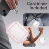 image:imageJETech Clear Safety Lock Case for AirPods Pro 3 Clear  Cover Soft Transparent TPU Shockproof Protection AntiScratch Design Keychain IncludedPink