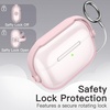 image:imageJETech Clear Safety Lock Case for AirPods Pro 3 Clear  Cover Soft Transparent TPU Shockproof Protection AntiScratch Design Keychain IncludedPink