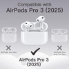 image:imageJETech Clear Safety Lock Case for AirPods Pro 3 Clear  Cover Soft Transparent TPU Shockproof Protection AntiScratch Design Keychain IncludedPink